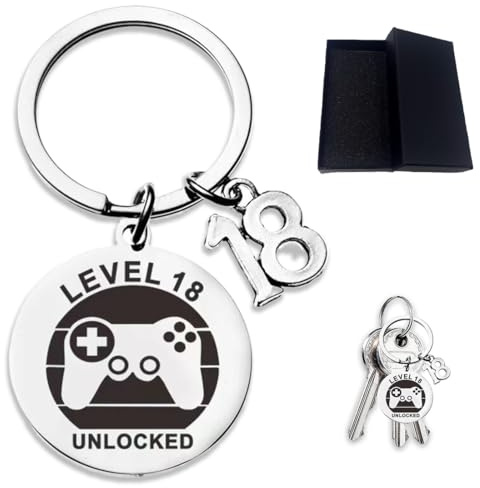 AFCJLTO Porte-CléS pour 18e Anniversaire, Cadeau 18 Ans Garcon Cadeau 18 Ans Homme Idée Cadeau Anniversaire Femme Cadeau Anniversaire Homme Original Soeur Anniversaire Meilleure Amie