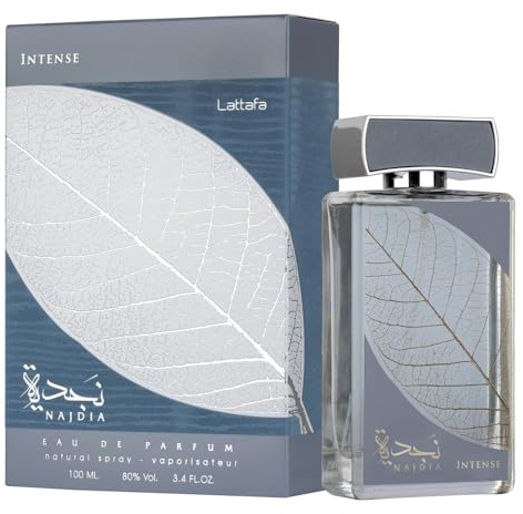 Lattafa Najdia Intense - Fresh, Marine, Woody - Eau de Parfum Spray Long-Lasting Fragrance for Men, 3.4 Ounce / 100 ml