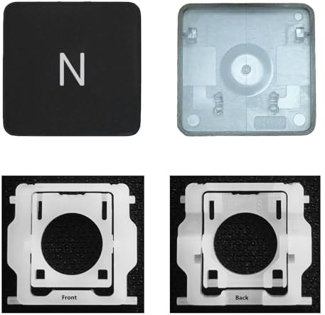 CTBDZ Individual Key Cap with Hinge Replacement for (M1 M2) MacBook Pro A2141 A2251 A2289 A2338 A2442 A2485,Replace for MacBook Air A2179 A2337 A2681 Keyboard Keycap (N Key)