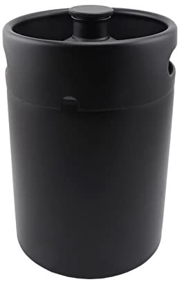 LCQSYE Spillatori per Birra 2L / 3.6L / 5L Homebrew Beer Mini Keg Pressurizzato Growler Dispenser di Birra alla Spina Nero Opaco Accessori per la Birra(Black 5L)