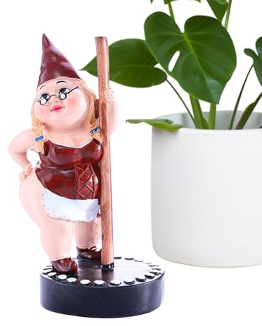 Lustige Pole Dance GNOME Statue – Gartenskulptur aus Harz, verstellbare