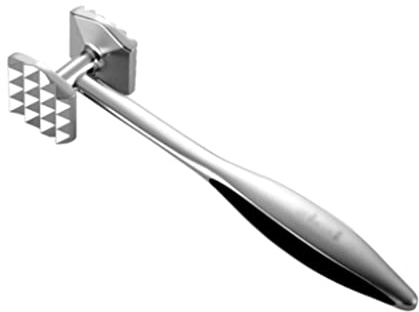 Martello inteneritore per Carne, Batticarne a Doppia Faccia, batticarne in Lega di Zinco con Impugnatura Antiscivolo estesa, Martello for Carne Domestico