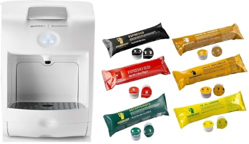 Macchina per il caffè GUZZINI BIANCA Hausbrandt NUOVA GARANZIA ITALIA 2 ANNI + 60 Capsule kit assaggio Super performante - professionale per casa e/o uffici e attività commerciali Bofrost BIANCO