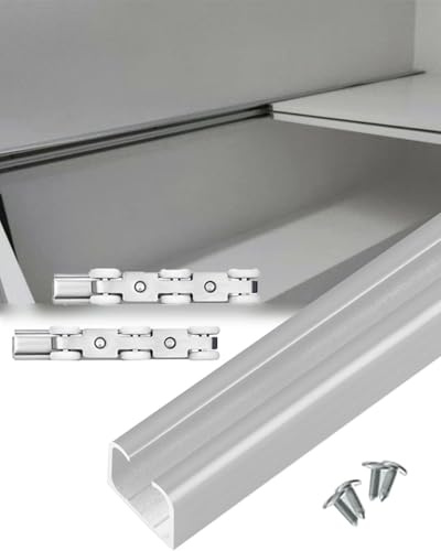 Kit per Porta Scorrevole, Binario per Porta a Scomparsa da 60, 62, 72, 96, 120 Pollici, Sistema di binari per Porta Singola Scorrevole per Porta del fienile, Kit di ferramenta per Porta scor