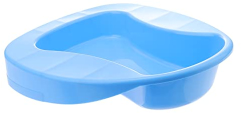 Homoyoyo Bassin De Lit Épaissi Plastique Pour Personnes Alitées Aide Portable Pour Soins Des Seniors Cuvette Adaptée Usage à Domicile Et Hospitalier Bleu