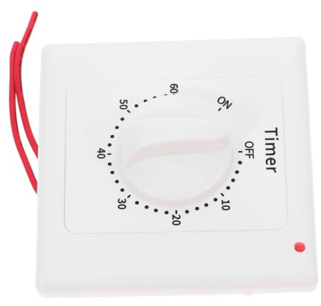 Gatuida Minuteur Mécanique Interrupteur Avec Compte à Rebours Pour Éclairage Et Ventilateurs Temporisation Pour Appareils Intérieurs