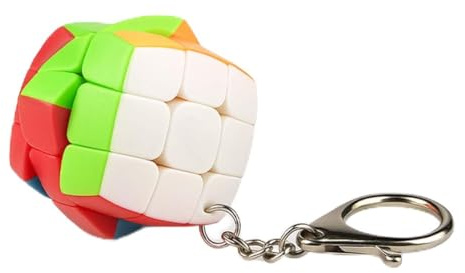 GNALIA Mini Cubo Mágico Llavero, 1 artículo Mini cubo de velocidad 3x3 llavero, Rompecabezas juguete de regalo, Accesorio funcional, Para niños y Adultos