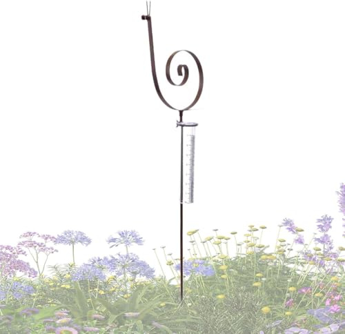 Regenmesser für den Garten, 25 cm, Metall, dekorative Schneckenstatue, Rasenornament, Wettermessgerät, Hof, Skulptur für Garten, Landschaftsdekoration