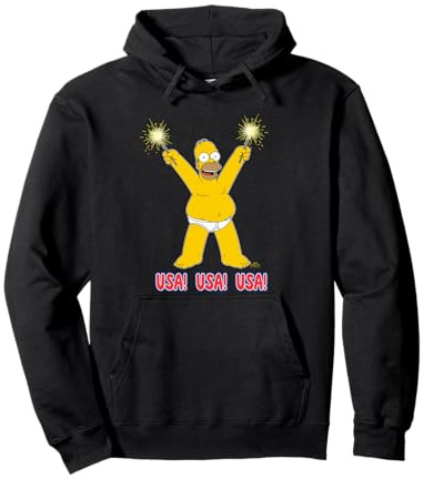The Simpsons Homer Simpson 4th of July Party USA! USA! USA! Sudadera con Capucha