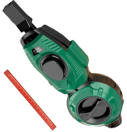 Generisch Schlagschnur – 15 Meter, Automatisch Einziehbares Bauschnurwerkzeug, Präzisionsmarkierungsmarker Für Zimmerei-Layout | Langlebiger Leitungshalter Mit Rolle Für Holzbau, Dacheindeckung,