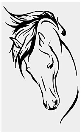 Wandtattoo Pferdewandtattoo, Schwarz PVC-Wandtattoo mit abnehmbarer und wiederverwendbarer Design für Wohnzimmer, Schlafzimmer und Küche