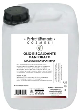 Olio Riscaldante canforato - Massaggio Sportivo 5000 ml 5 litri