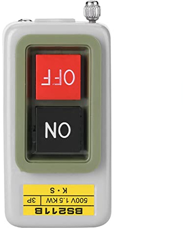 Interruttore a Pulsante ON OFF 3 Fasi 220V/380V 10A Impermeabile per Macchinari e Fermo Emergenza Sicuro