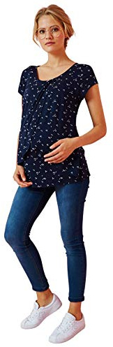 VERTBAUDET T Shirt Grossesse et Allaitement Pans Croisés Encre imprimé 42/44