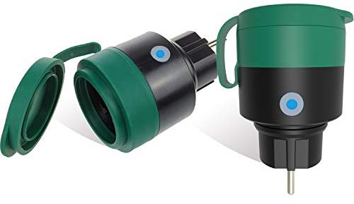 UCOMEN Wlan Steckdose Outdoor, TÜV-zertifiziert, Wlan aussensteckdose, Smart Life Steckdose Compatible with Tuya, Alexa and Google Home, Smart Life APP - 2 Pack