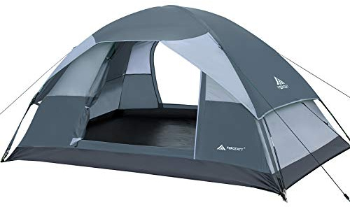 Forceatt Tienda de campaña para 2 Personas con Puertas Dobles, Impermeable y Resistente al Viento, Mochila ventilada y Adecuada para excursiones al Aire Libre y Senderismo
