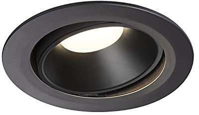 SLV Deckeneinbauleuchte NUMINOS® MOVE DL XL/LED Spot, Fluter, Deckenstrahler, Deckenleuchte, Einbau-Leuchte, Innen-Beleuchtung / 4000K 37.4W 3600lm schwarz 40Grad