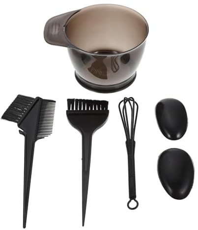 Healifty 1Set Hair Coloring Kit Hair Dyeing with Mixing Bowl Brushes Earmuff for Salon Use
