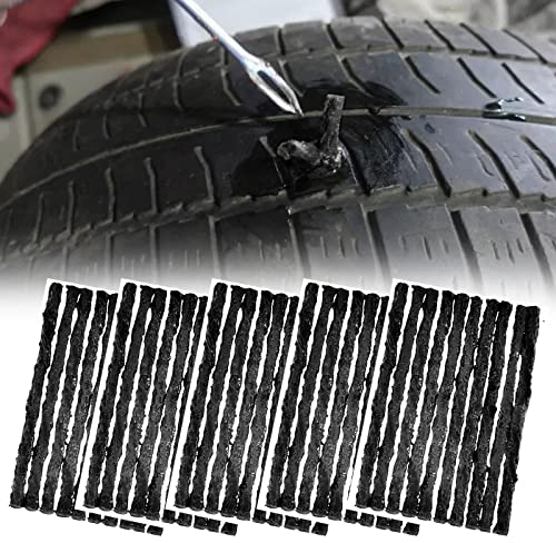 Reifenreparatur Streifen,schwarz Reifen Reparatur Streifen,Tubeless Reifen Reparatur Kit,Auto Reifen Reparatur Kit,Reifenreparatur Auto,Reifenreparatur Stopfen,Reifenreparaturset,100x3.5mm,50 stück
