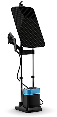 Tefal Ixeo Power All-In-One Dampfglätter, inkl. 3-Positionen Smart Board, 5,8 bar Dampfdruck, Hochdruckdampf-Technologie, 200 g/Min. extra Dampfstoß, erfrischt & desinfiziert, schwarz/blau, QT2022