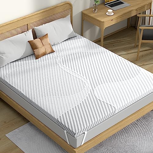 BedStory Topper 160x200cm, 7cm H3 Öko-Tex Zertifiziert Mit Abnehmbarem und Waschbarem Bezug, Mittelhart Geeignet für die Meisten Menschen