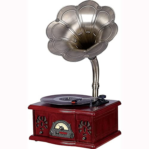 ROLTIN Giradischi Valigia Giradischi Bluetooth Giradischi con Altoparlanti Cintura Portatile USB per Giradischi in Vinile