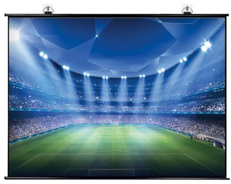 Schermo Proiettore a scomparsa, Telo Proiettore da 60/72 pollici montato a parete, 16:9/4:3 schermo proiezione 4K HD, schermo Home Cinema montabile a parete o a soffitto (Size : 60 (4:3))