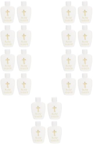 Cabilock 20 Stk Taufflasche Weihwasser Hochzeit Weihwasserflasche Kleine Flaschen Buntglasfenster Haften Apothekerflaschen Weihwasserhalter Heilige Gefäße Weiß Antiquität Westlicher Stil