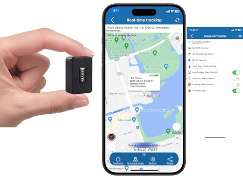 TKMARS GPS Tracker Mini GPS Tracker Klein für Auto, Fahrrad, Kind, Rucksäcke, Usw.Kein Abonnement mit Kostenloser App