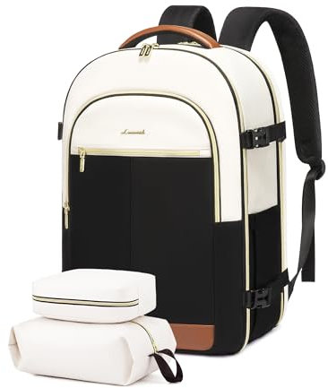LOVEVOOK Handgepäck Rucksack Flugzeug, Reiserucksack Damen Groß 30L, Travel Backpack, Reisetasche Tasche, Carry On Luggage, Laptop mit Laptopfach für Reise Arbeit Camping