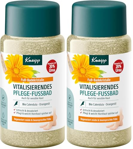 Kneipp Fussbadekristalle Calendula Orangenöl - Mit pflegendem Jojobaöl - Für Diabetiker geeignet - vegan - 600g (Packung mit 2)