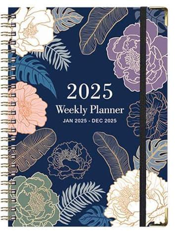 Libreta de tareas pendientes, cuaderno planificador 2025 | Objetivo A5 para tareas diarias - Tareas diarias y objetivos. Planificador de listas de tareas diarias, cuaderno mensual semanal, cuaderno de