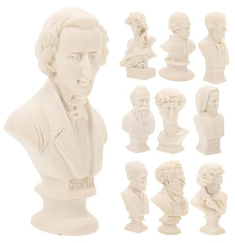 Operitacx 10 Pezzi piccola statua in gesso statua di pratica dello schizzo disegnare forme di figurine disegno scultura modello schizzo di scultura in gesso di o malta bianca