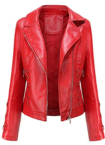 Generico Giacca Scamosciata con Frange Giubbotto Chiodo Corto Borchiato Giacchetta Biker Casual Leggera Donna Completo Donna Elegante Giacca E Pantalone Autunnale Giacca Di Pelle Donna Corta Elegante
