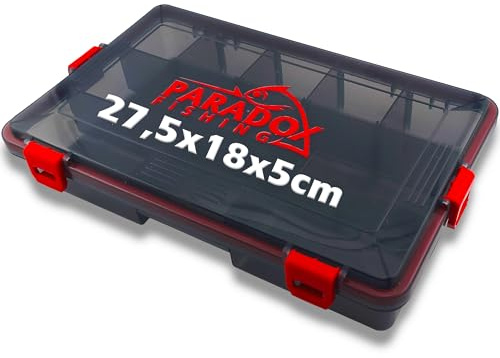 Paradox Fishing wasserdichte Köderboxen I M 27,5x18x5cm I Angelbox Köderbox Angeln Angelkoffer groß Tackle Box Angeln Angelkasten - für Angelzubehör