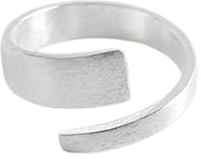 Vipfashion797 Damen Ring, Bandring matt gebürstet, Silber 925, verstellbar