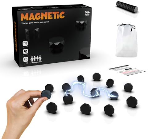 Taejom Magnetic Chess Game,Magnetic Game With String,20 Pieces Chess Set,Educational Games,Logic Training Board Game,Party Games,Christmas Games for Families