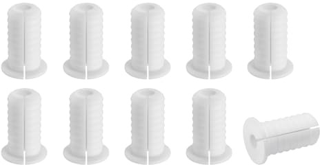 sourcing map 10Pcs Wall Grommets 3/4 Inch 19mm Silicone Anti-Slip Wall Pass Through Cable Bushing Feed Through Grommets Ethernet Cable Routing Kit, White