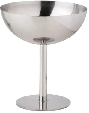 Genérico Copa De Vino De Acero Inoxidable: Taza De Acero Inoxidable De Alimenticio De 125 G, Vasos Inastillables Con Acabado De Alto Brillo, Recipiente Para Bebidas Duradero De 11 Cm, Portátil Al