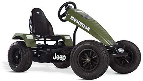 BERG Jeep® Revolution Pedal-Go-Kart XXL BFR für Kinder ab 5 | Robustes XL-Frame | Verstellbarer Sitz | BFR-System für Bremsen und Rückwärtsfahren | Outdoor Kettcar Tretauto für jahrelangen Fahrspaß