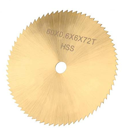 Ultra Fine Finishing Kreissägeblätter 60mm 72 Zähne High Speed Stahl Kreissägeblatt Kleine Schneidscheibe for Metall Holz Kunststoff Innendurchmesser 6mm / 6,35mm Optional Scharfes Kreissägeblatt