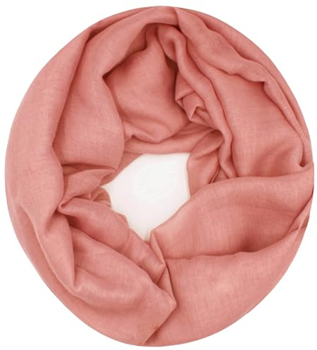 Glamexx24 Glitzer Schal edler leichter Unifarbener Loop Schlauchschal Rundschal