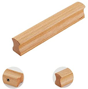 DuANgu Möbelgriffe Holz Bügelgriff Eiche Schrankgriff Holz Kleiner Griff Möbelgriffe Holztürgriff Bogengriff Küche Holzkn?pfe Schubladengriff (Hole Distance 96mm/3.7in)