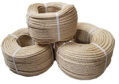 10mm Diameter Natural Sisal Rope - Cat Scratching Post - Choose Length - Agriculture - Pets (100)