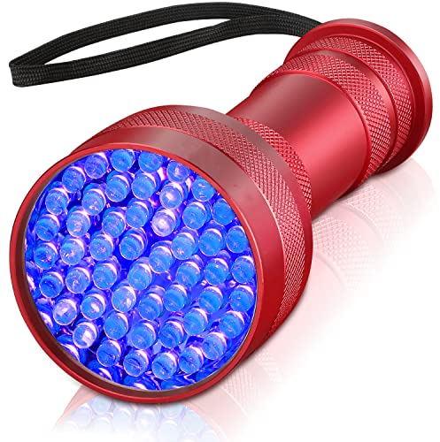 UV-Taschenlampe, Schwarzlicht, 51 LED-Schwarzlicht-Taschenlampe, Haustier-Urin-Detektor für trockene Hunde/Katzen, Skorpion-Finder mit UV-Sonnenbrille, passend zu Haustier-Geruchsbeseitiger