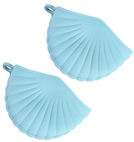 BESTonZON 2pcs Heat Resistant Silicone Oven Gloves Multi-use Kitchen Gloves Silicone Pot Holder for Cooking