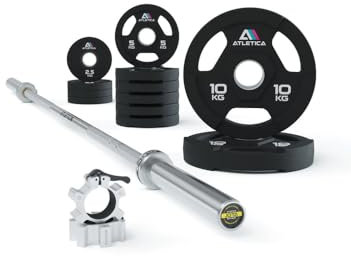 ATLETICA Jota Energy Hantelstangen Set Jota | Langhantel für Frauen | 60kg Dual-Gripper-Plates | Speziell für Athletinnen