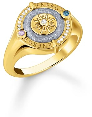 THOMAS SABO Damen-Damenring 925er Silber, Emaille Glasstein 56, Gold 32026437