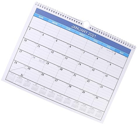 Operitacx Schreibtischkalender Englischer Kalender Kalender Terminkalender Tischkalender mit Zweien Löchern für Wand oder Tisch Klarem Druck und Notizen Platz aus Hochwertigem Papier