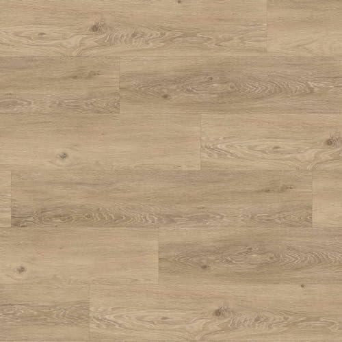Rigid Vinylboden mit integrierter Trittschalldämmung | Design Bodenbelag 5/0.3 x 225 x 1220 mm Klick Vinyl Holzoptik Eiche Grau | Nutzklasse 23/31 für Privaten und Gewerblichen gebrauch